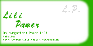 lili pamer business card